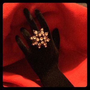 crystal color Rhinestone adjustable ring